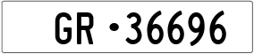Trailer License Plate